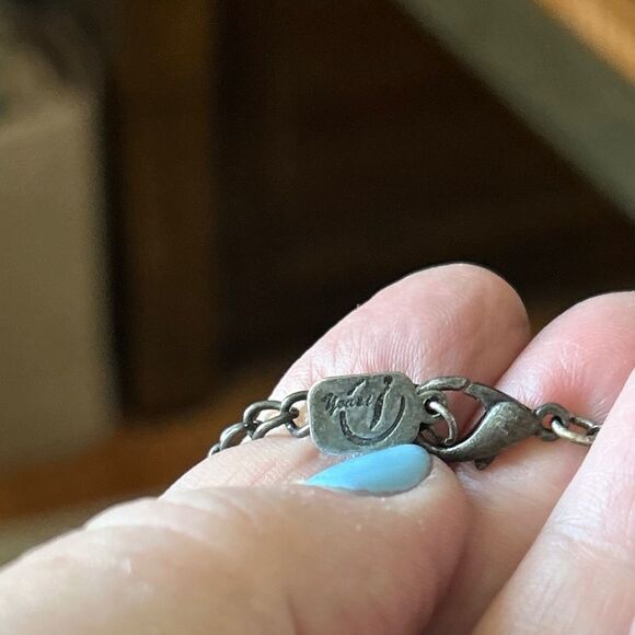 Chunky Black and Gray marble Stone Necklace - Picture 5 of 6